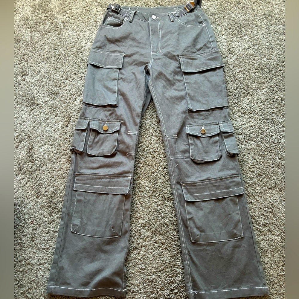 Grey Cargo Pants